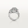 Anello Panthere De Cartier, articolato, con pavé