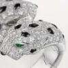 Anello Panthere De Cartier, articolato, con pavé