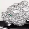 Anello Panthere De Cartier, laccato nero, pavé