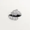 Anello Panthere De Cartier, laccato nero, pavé