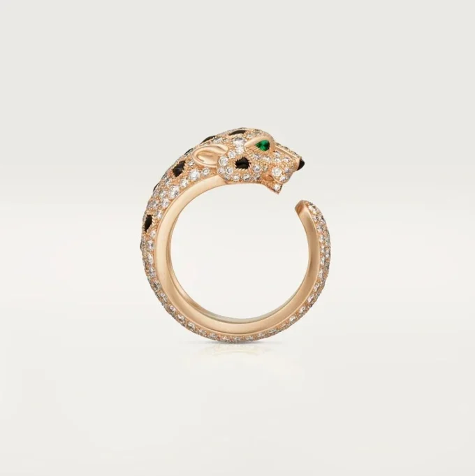 Anello Panthere De Cartier, modello medio, pavé
