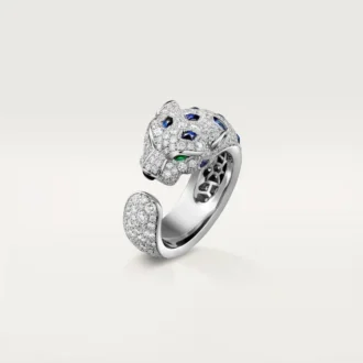 Anello Panthere De Cartier, modello medio, semi-pavé