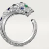 Anello Panthere De Cartier, modello medio, semi-pavé