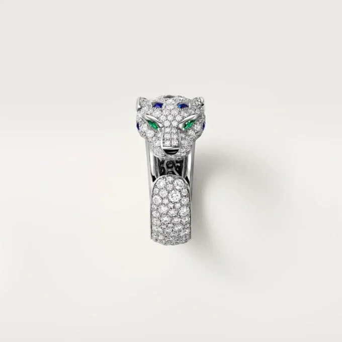 Anello Panthere De Cartier, modello medio, semi-pavé