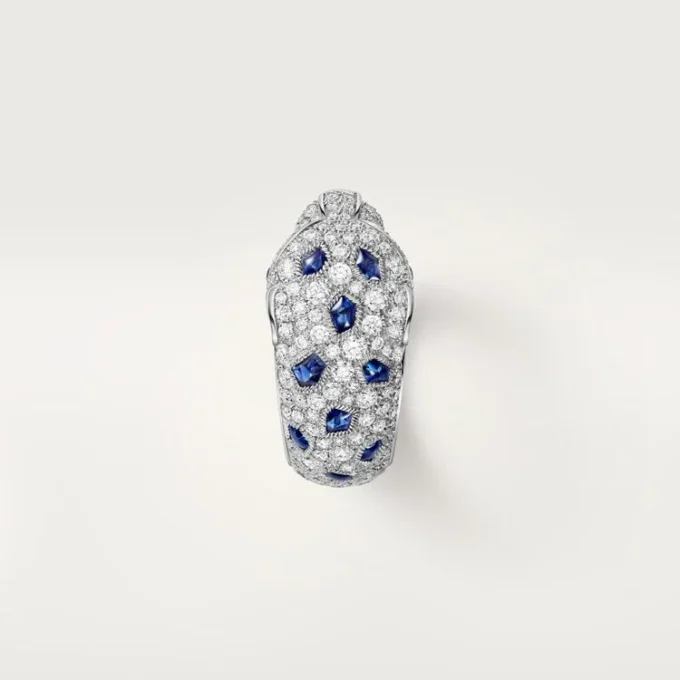 Anello Panthere De Cartier, modello medio, semi-pavé