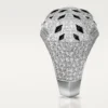 Anello Panthere De Cartier – Oro bianco, diamanti, smeraldi, onice – Cartier