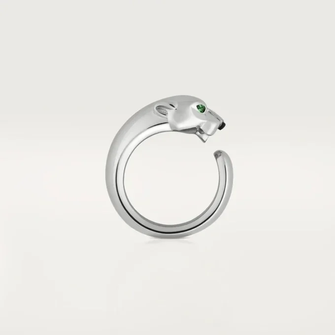 Anello Panthere De Cartier – Oro bianco, granati tsavoriti, onice – Cartier