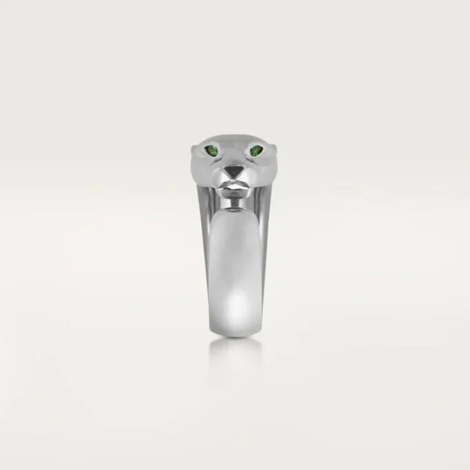 Anello Panthere De Cartier – Oro bianco, granati tsavoriti, onice – Cartier