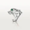 Anello Panthere De Cartier – Oro bianco non rodiato, granati tsavoriti, onice – Cartier