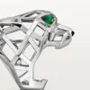 Anello Panthere De Cartier – Oro bianco non rodiato, granati tsavoriti, onice – Cartier