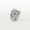 Anello Panthere De Cartier – Oro bianco, onice, smeraldi, diamanti – Cartier
