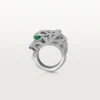 Anello Panthere De Cartier – Oro bianco, onice, smeraldi, diamanti – Cartier