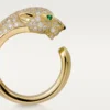 Anello Panthere De Cartier – Oro giallo, diamanti, smeraldi, onice – Cartier