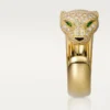 Anello Panthere De Cartier – Oro giallo, diamanti, smeraldi, onice – Cartier
