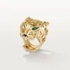 Anello Panthere De Cartier – Oro giallo, granati tsavoriti, onice – Cartier