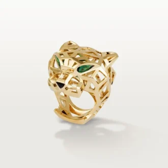 Anello Panthere De Cartier – Oro giallo, granati tsavoriti, onice – Cartier