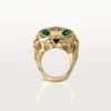 Anello Panthere De Cartier – Oro giallo, granati tsavoriti, onice – Cartier