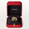 Anello Panthere De Cartier – Oro giallo, lacca, diamanti, granato tsavorite – Cartier