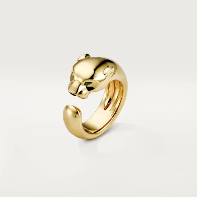 Anello Panthere De Cartier – Oro giallo, onice, granato tsavorite – Cartier