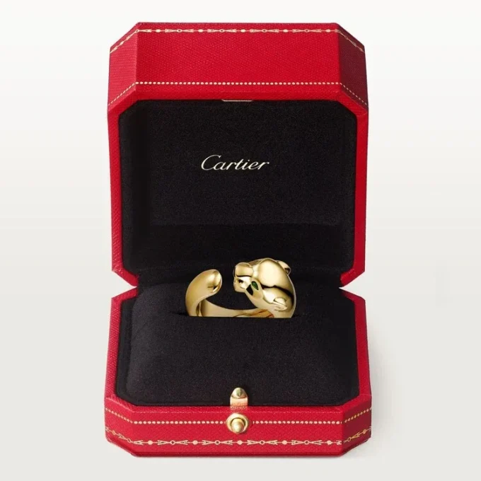 Anello Panthere De Cartier – Oro giallo, onice, granato tsavorite – Cartier