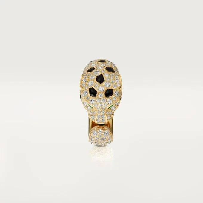 Anello Panthere De Cartier – Oro giallo, smeraldi, onice, diamanti – Cartier