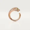 Anello Panthere De Cartier – Oro rosa, diamanti, smeraldi, onice – Cartier