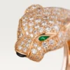 Anello Panthere De Cartier – Oro rosa, diamanti, smeraldi, onice – Cartier
