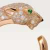 Anello Panthere De Cartier – Oro rosa, diamanti, smeraldi, onice – Cartier