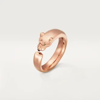 Anello Panthere De Cartier – Oro rosa, granati tsavoriti, onice – Cartier