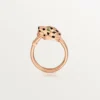 Anello Panthere De Cartier – Oro rosa, granati tsavoriti, onice, lacca nera, diamanti – Cartier