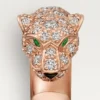Anello Panthere De Cartier – Oro rosa, onice, smeraldi, diamanti – Cartier
