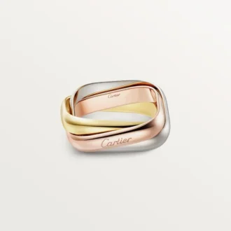 Anello Trinity, forma a cuscino, modello classico