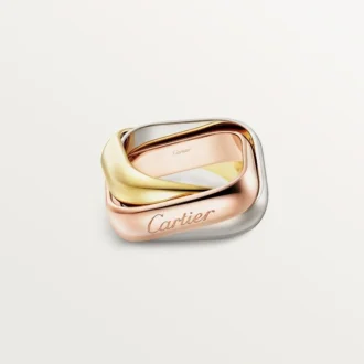 Anello Trinity, forma a cuscino, modello grande