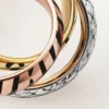 Anello Trinity, laccato, semi-pavé