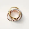 Anello Trinity, laccato, semi-pavé