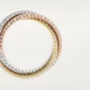 Anello Trinity, modello classico, pavé