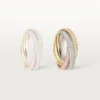 Anello Trinity, modello classico, pavé