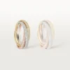 Anello Trinity, modello piccolo, pavé