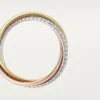 Anello Trinity, modello piccolo, semi-pavé