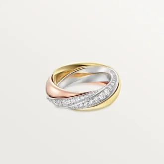 Anello Trinity, semi-pavé