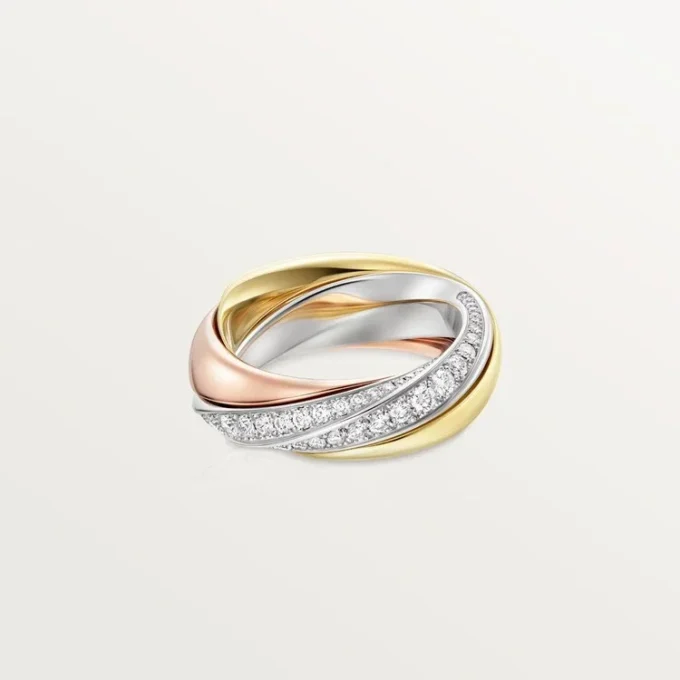 Anello Trinity, semi-pavé