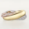Anello Trinity, semi-pavé
