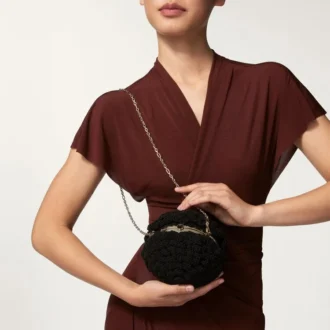 Borsa rotonda all’uncinetto, Cartier Soir