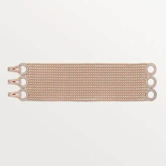 Bracciale Agrafe, modello medio, semi-pavé