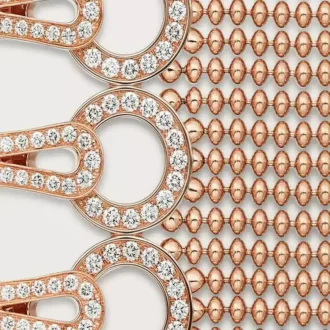 Bracciale Agrafe, modello medio, semi-pavé
