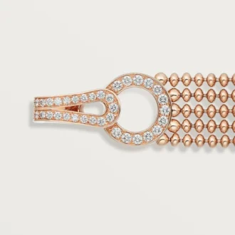 Bracciale Agrafe, modello piccolo, semi-pavé