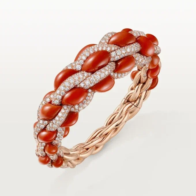 Bracciale Cartier Libre Tressage, Corallo