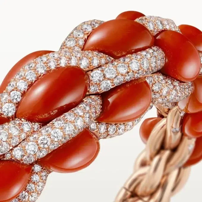 Bracciale Cartier Libre Tressage, Corallo
