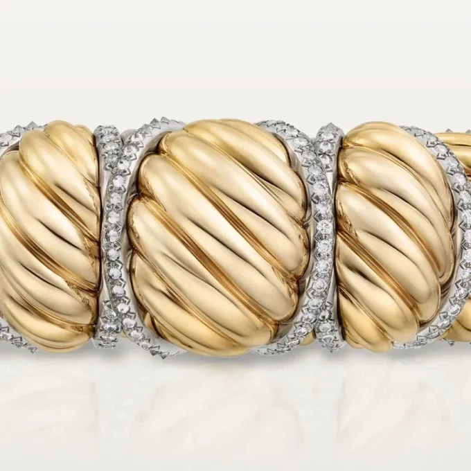 Bracciale Cartier Libre Tressage, diamanti