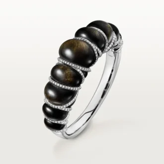 Bracciale Cartier Libre Tressage, ossidiana, diamanti